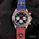 Perfect Replica Rolex Daytona Multicolor Diamond Bezel Black Dial 43mm Watch (3)_th.jpg